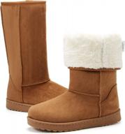 zgr women's mid-calf winter snow boots with faux fur lining for warmth and style, ideal for outdoor activities and fashion statements logo