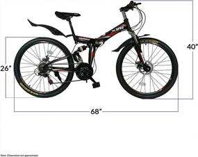 img 2 attached to 🚲 Xspec 26" Folding Mountain Bike: The Perfect 21 Speed Trail Commuter for Adults