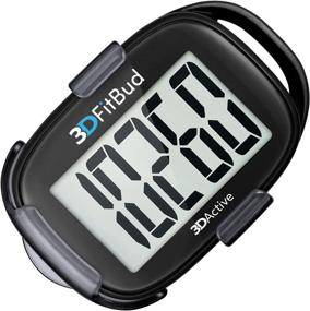 img 4 attached to 🏃 3DFitBud Simple Step Counter Walking 3D Pedometer - Clip & Lanyard Included (Model A420S)