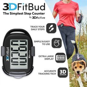 img 3 attached to 🏃 3DFitBud Simple Step Counter Walking 3D Pedometer - Clip & Lanyard Included (Model A420S)