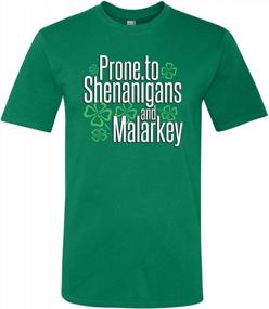img 1 attached to Men'S St Patrick'S Day T-Shirt: Prone To Shenanigans And Malarkey By Panoware