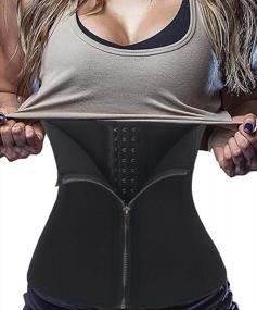 img 4 attached to Fat Burning Double Control Body Shaper Corset For Tummy Control And Waist Training