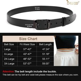 img 1 attached to Women Leather JASGOOD Casual Buckle Women's Accessories : Belts