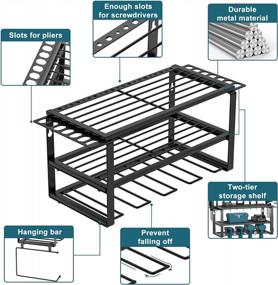 img 1 attached to Heavy Duty Wall Mounted Power Tool Organizer Storage Rack - Perfect Father'S Day Gift For Men!
