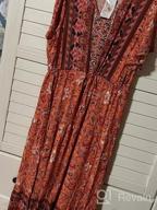 img 1 attached to TEMOFON Women's Summer Bohemian Casual Floral Print Maxi Dress with Short Sleeves, Sizes S-2XL review by Howie Broyles