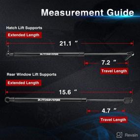 img 3 attached to 🚪 High-Quality Liftgate Lift Support Window Glass Struts for 2005-2008 Jeep Grand Cherokee - 4Pcs Set ATLS1828