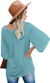 img 1 attached to Cordat Women'S Loose V-Neck Bell Sleeve Blouse: Elegant And Comfortable T-Shirt Style For 2023