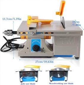 img 1 attached to TOPCHANCES Mini Table Saws Jewelry Rock Bench Polishing Grinding Machine DIY Lapidary Equipment 0-10000R/Min 110V