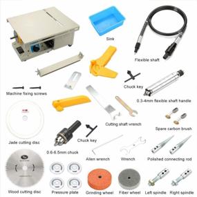 img 3 attached to TOPCHANCES Mini Table Saws Jewelry Rock Bench Polishing Grinding Machine DIY Lapidary Equipment 0-10000R/Min 110V