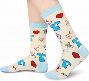 img 2 attached to Women'S Dental Care Nurse Doctor Socks - Dentist Assistant Gift