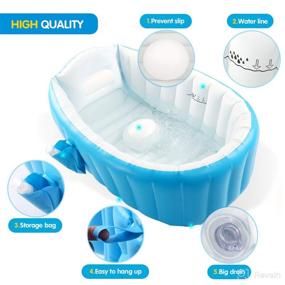 img 3 attached to Inflatable Bathtub Toddler Foldable Portable Baby Care