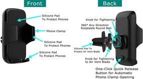 img 3 attached to 📱 AROSKY Phone Holder for Car - Universal Air Vent Mount with One-Click Auto Opening - Suitable for iPhone, Samsung, LG, Lenovo, TCL, Moto, Google, and All Mobile Phones