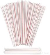 🥤 extra long striped plastic drinking straws - 10 inches length, individually wrapped, bpa free - 200 pack disposable straws for restaurants and home use logo