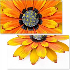 img 2 attached to Elegant Metal Sunflower Wall Decor For Indoor And Outdoor Spaces: EASICUTI Hanging Flower Sculptures In 12 Inch Size