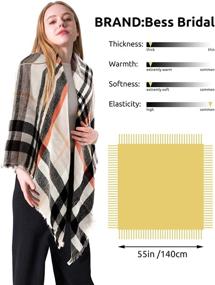 img 3 attached to 🧣 Bess Bridal Women's Blanket Oversized Scarves & Wraps: Chic Accessories for Women