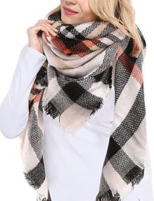 img 4 attached to 🧣 Bess Bridal Women's Blanket Oversized Scarves & Wraps: Chic Accessories for Women