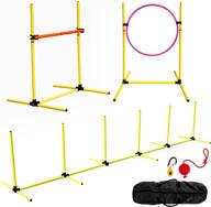 🐶 niubgoner dog agility equipment set for training dogs: starter kit for outdoor puppy exercise - includes jumps, hoop, hurdle, weave poles, clicker, toy ball on rope - suitable for indoor and outdoor use логотип
