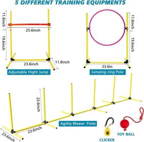 img 3 attached to 🐶 NIUBGONER Dog Agility Equipment Set for Training Dogs: Starter Kit for Outdoor Puppy Exercise - Includes Jumps, Hoop, Hurdle, Weave Poles, Clicker, Toy Ball On Rope - Suitable for Indoor and Outdoor Use