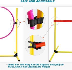 img 1 attached to 🐶 NIUBGONER Dog Agility Equipment Set for Training Dogs: Starter Kit for Outdoor Puppy Exercise - Includes Jumps, Hoop, Hurdle, Weave Poles, Clicker, Toy Ball On Rope - Suitable for Indoor and Outdoor Use