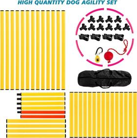 img 2 attached to 🐶 NIUBGONER Dog Agility Equipment Set for Training Dogs: Starter Kit for Outdoor Puppy Exercise - Includes Jumps, Hoop, Hurdle, Weave Poles, Clicker, Toy Ball On Rope - Suitable for Indoor and Outdoor Use