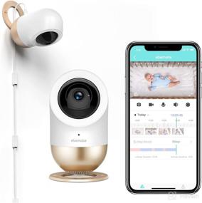 img 4 attached to 👶 AI Video Baby Monitor: Ebemate 1080P Smart Camera with HD Video & Audio, No Glow Night Vision, Temperature & Humidity Sensors, Two-Way Talk, and Soft Night Light - Ultimate Baby Monitoring