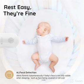 img 3 attached to 👶 AI Video Baby Monitor: Ebemate 1080P Smart Camera with HD Video & Audio, No Glow Night Vision, Temperature & Humidity Sensors, Two-Way Talk, and Soft Night Light - Ultimate Baby Monitoring