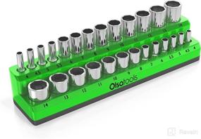 img 4 attached to 🔧 Magnetic Socket Holder | 1/4-inch Drive | Metric | Green | Holds up to 26 Sockets | High-Quality Professional Tools Organizer by Olsa Tools