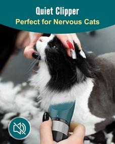img 2 attached to Efficient 5-Speed Cordless Cat Grooming Clippers For Matted Long Hair - Low Noise Pet Hair Trimmer/Shaver Kit For Dogs & Cats - Oneisall Green