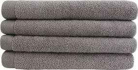 img 1 attached to 4-Piece Everplush Quick-Dry Hand Towel Set - Ash Gray Color
