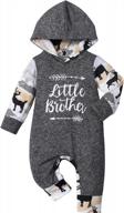 adorable letter print baby boy romper - long sleeve baby clothes perfect for your little prince logo