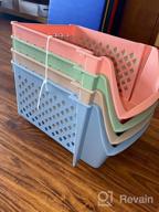 img 1 attached to Organize Your Pantry And Bathroom With Skywin'S 4-Pack Plastic Stackable Storage Bins In Multi-Colored review by Reginald Holman