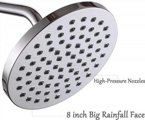 img 2 attached to Experience Luxurious Showers With Classical Round Rain Shower Head - 8-Inch Rainfall, Stainless Steel Back, And Full Chrome Finish!