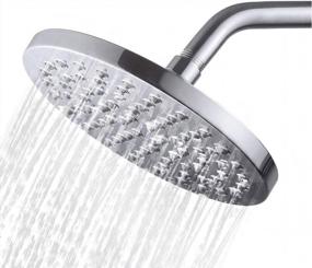 img 4 attached to Experience Luxurious Showers With Classical Round Rain Shower Head - 8-Inch Rainfall, Stainless Steel Back, And Full Chrome Finish!
