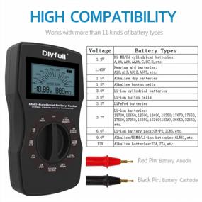 img 3 attached to Dlyfull Universal Battery Tester: LCD Display & Digital Voltage Resistance Checker For AA AAA C D 9V 12V 18650 CR123A 2CR5 CR2032 Cells