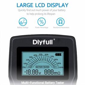 img 2 attached to Dlyfull Universal Battery Tester: LCD Display & Digital Voltage Resistance Checker For AA AAA C D 9V 12V 18650 CR123A 2CR5 CR2032 Cells