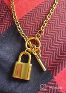 img 1 attached to Stylish Stainless Steel Padlock Pendant Necklace for Women and Teens - Perfect Gift for Jewelry Lovers! review by Sarah Green
