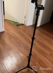 img 6 attached to Eicaus 62'' Cell Phone Tripod Stand, Travel Camera Tripod &Selfie Stick Tripod With Remote Perfect For Live Streaming/Vlogging/Video Recording, Tripod For IPhone/Android/Projector With Phone Holder