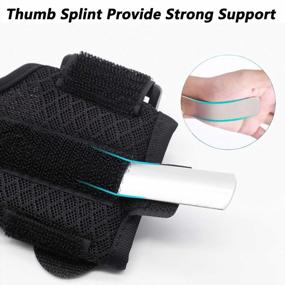 img 2 attached to LUCKYBUNNY Wrist Support Brace With Thumb Spica Splint, Adjustable Stabilizer For Tendonitis, Carpal Tunnel Pain Relief, Arthritis And Sprains - Fits Both Left & Right Hands (Grey)