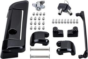 img 1 attached to 🔒 Harley Touring Trunk Lid Latch Kit (Black) - Compatible with '14-'20 FLT FLHT FLHTCU FLHRC Road King Street Electra Glide - Stock Lock with Keys Included