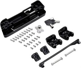 img 2 attached to 🔒 Harley Touring Trunk Lid Latch Kit (Black) - Compatible with '14-'20 FLT FLHT FLHTCU FLHRC Road King Street Electra Glide - Stock Lock with Keys Included