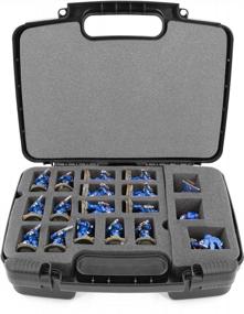 img 4 attached to Protective Miniature Figure Case - Hard Shell Storage Container With Customizable Foam For Large Minis, Ideal For Warhammer 40K, DnD, And Other Games - Holds Up To 30 Slots!