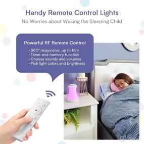 img 1 attached to Touch Nursery Lamp with White Noise, Hotmoon Baby Night Light Sound Machine for Adults and Kids, Remote Nursing Nightlight for Toddlers, Newborn Essentials Registry Gift, Corded Plug-In