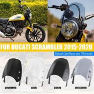 прочные ветровые защитники с карбоновым видом для мотоциклов ducati scrambler 400 800 803 street classic icon mach sixty2 full throttle desert sled 2015-2020. логотип