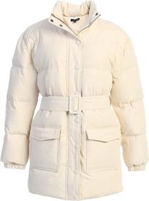 img 1 attached to ASPEN PUFFER COAT Small Beige Women's Clothing via Coats, Jackets & Vests