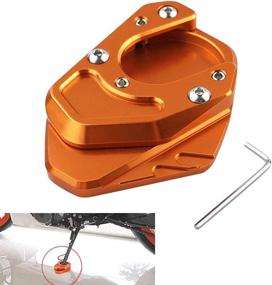 img 4 attached to 🏍️ CNC Side Stand Enlarger Pad for KM DU 125/200/390/690 - 2012-2018 Motorcycle Extension Kickstand