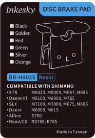 img 3 attached to Качественные дисковые тормозные колодки для Shimano: полимерные колодки Inkesky BR-HA02S - 2 пары