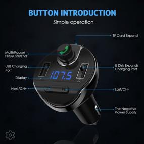img 2 attached to Upgrade Your Ride With Criacr Bluetooth FM Transmitter: Dual USB Charging, Hands-Free Calling & MP3 Music Player