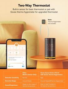 img 2 attached to Efficient & Smart: WiFi Heater With Thermostat & RGB Night Light For Home & Office - Govee'S 1500W Fast Heating Ceramic Heater