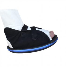 img 4 attached to Post Op Shoe Broken Toe Open Walking Shoe Lightweight Surgical Foot Protection Cast Boot Adjustable Straps For Ankle Injures Support Bunion Hammertoe Post Surgery Brace Foot Fracture Orthopedic Shoe