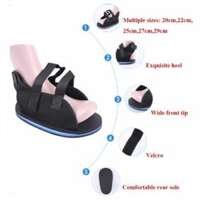 img 2 attached to Post Op Shoe Broken Toe Open Walking Shoe Lightweight Surgical Foot Protection Cast Boot Adjustable Straps For Ankle Injures Support Bunion Hammertoe Post Surgery Brace Foot Fracture Orthopedic Shoe